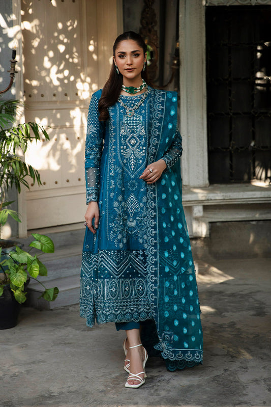 Picture of Maria Osama Khan - Rang e Noor Luxury Pret Collection - Neel Kamal Teel - Available at Raja Sahib