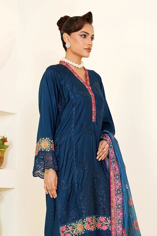 Picture of Threads & Weaves - Embroidered Viscose 3-Piece Pret Suit - Zinc - Available at Raja Sahib