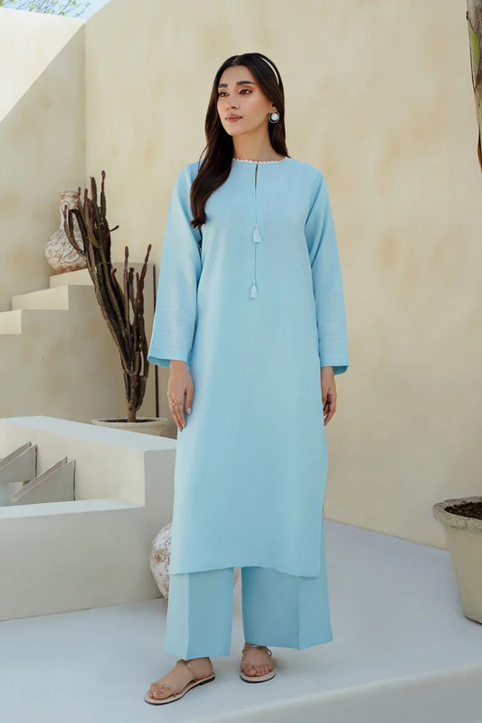 Picture of Divinely Crafted - Clara Solids '25 - Arctic Blue - Available at Raja Sahib