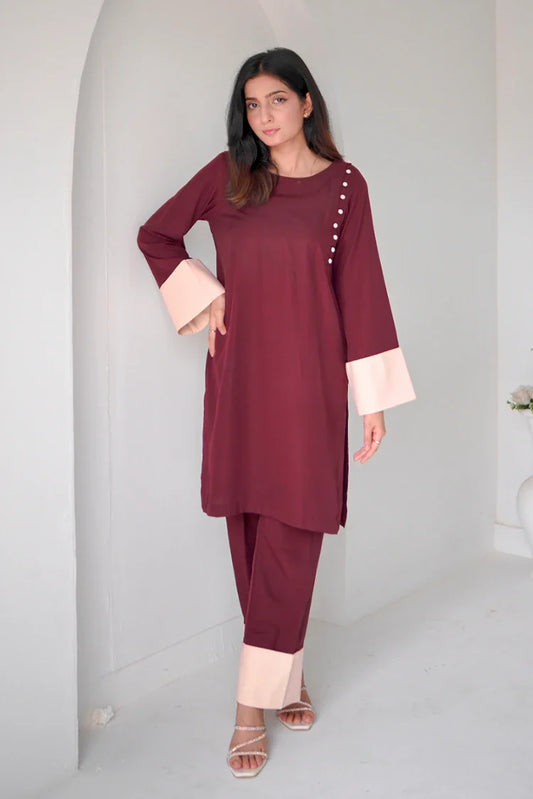 Picture of Zauk - 2 Piece - Scarlet - Available at Raja Sahib