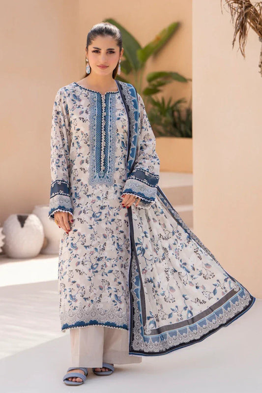Picture of Ellena - 3-PC Unstitched Printed Lawn Suit - Available at Raja Sahib