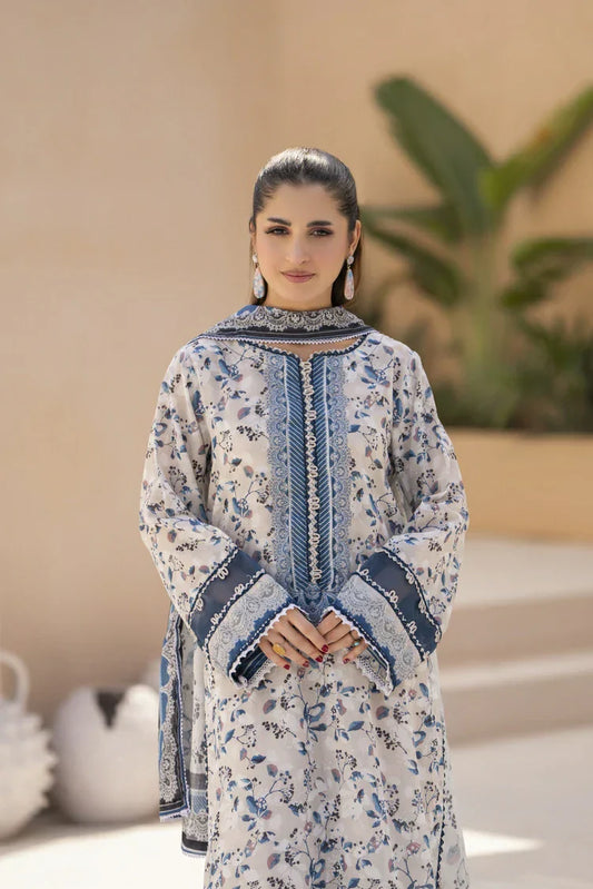 Picture of Ellena - 3-PC Unstitched Printed Lawn Suit - Available at Raja Sahib