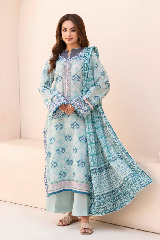 Picture of Ellena - 3-PC Unstitched Printed Lawn Suit - Available at Raja Sahib