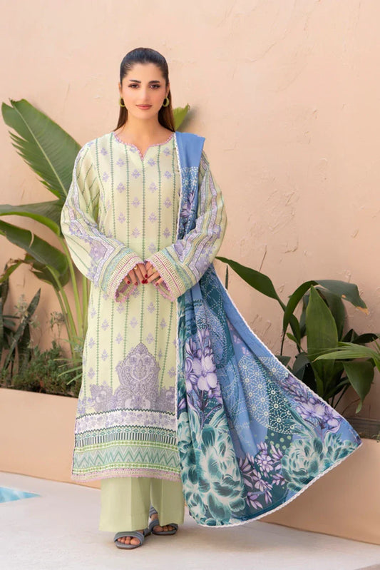 Picture of Ellena - 3-PC Unstitched Printed Lawn Suit - Available at Raja Sahib