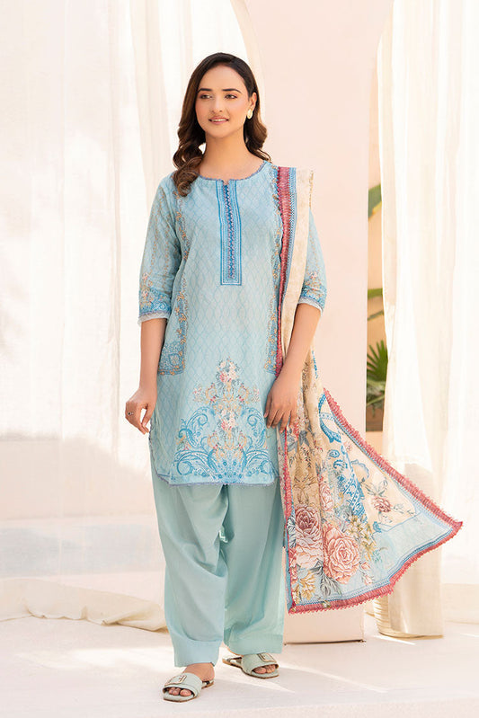 Picture of Ellena - 3-PC Unstitched Printed Lawn Suit - Available at Raja Sahib