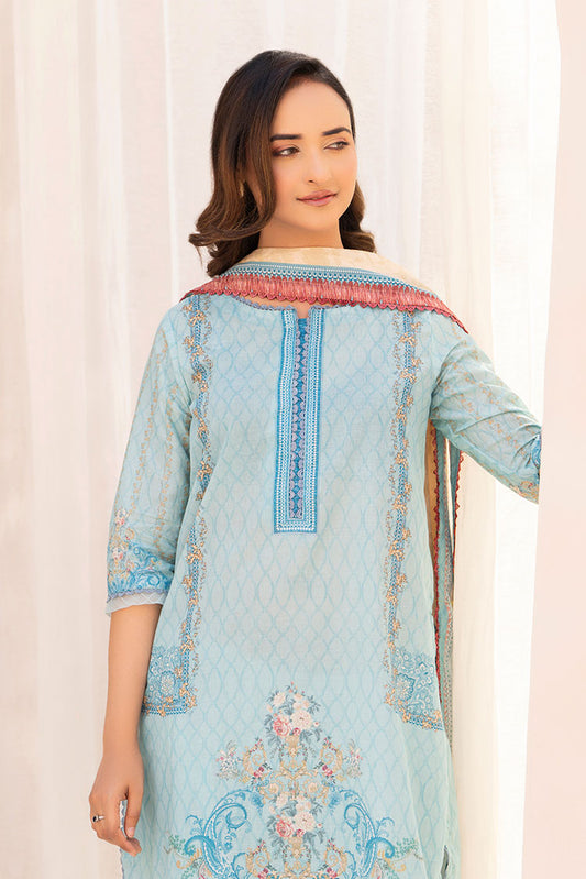 Picture of Ellena - 3-PC Unstitched Printed Lawn Suit - Available at Raja Sahib