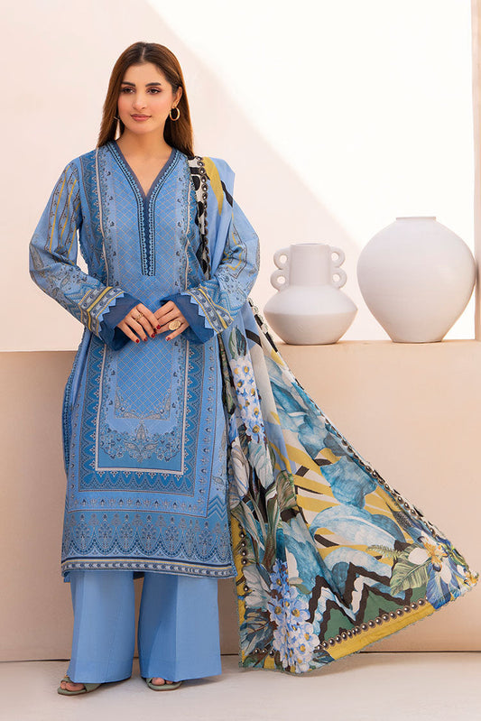 Picture of Ellena - 3-PC Unstitched Printed Lawn Suit - Available at Raja Sahib