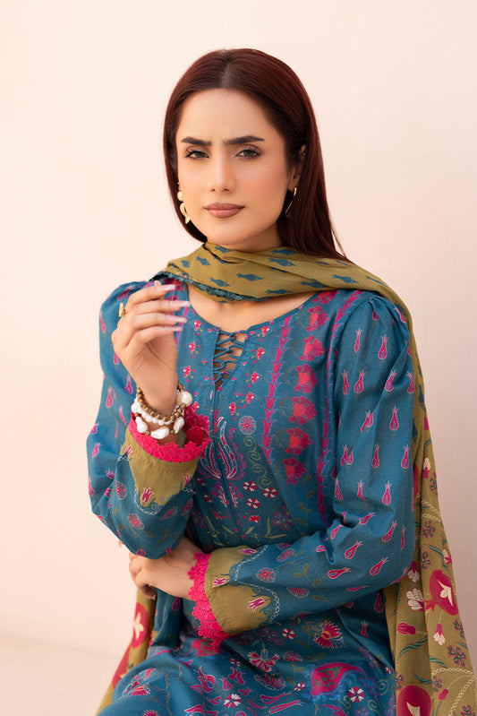 Picture of Ellena - 3-PC Unstitched Printed Lawn Suit - Available at Raja Sahib