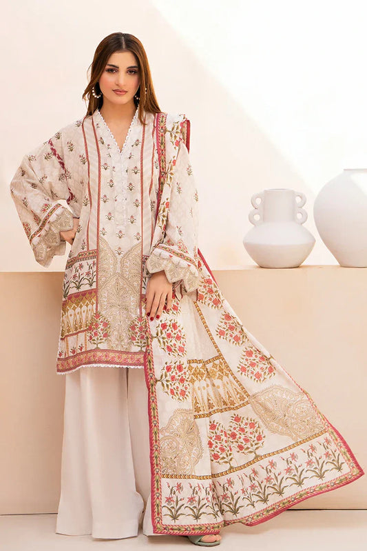 Picture of Ellena - 3-PC Unstitched Printed Lawn Suit - Available at Raja Sahib
