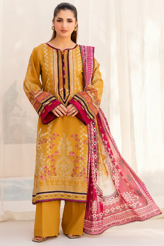Picture of Ellena - 3-PC Unstitched Printed Lawn Suit - Available at Raja Sahib