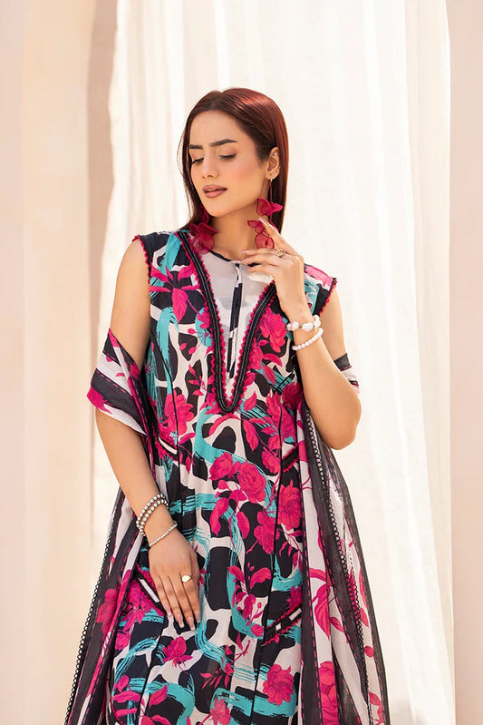 Picture of Ellena - 3-PC Unstitched Printed Lawn Suit - Available at Raja Sahib