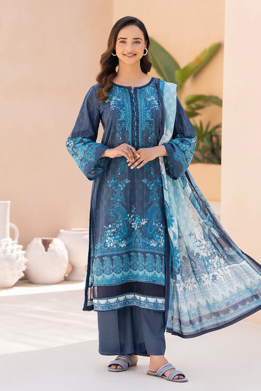 Picture of Ellena - 3-PC Unstitched Printed Lawn Suit - Available at Raja Sahib