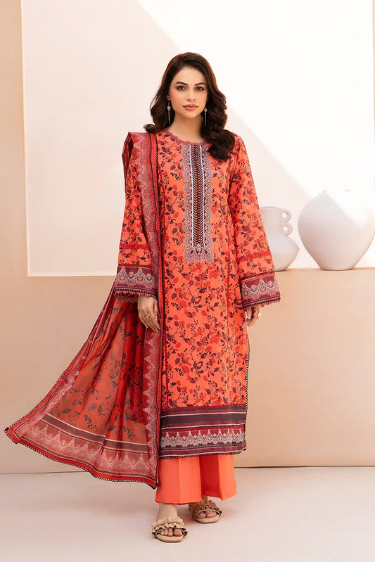 Picture of Ellena - 3-PC Unstitched Printed Lawn Suit - Available at Raja Sahib