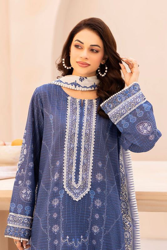 Picture of Ellena - 3-PC Unstitched Printed Lawn Suit - Available at Raja Sahib
