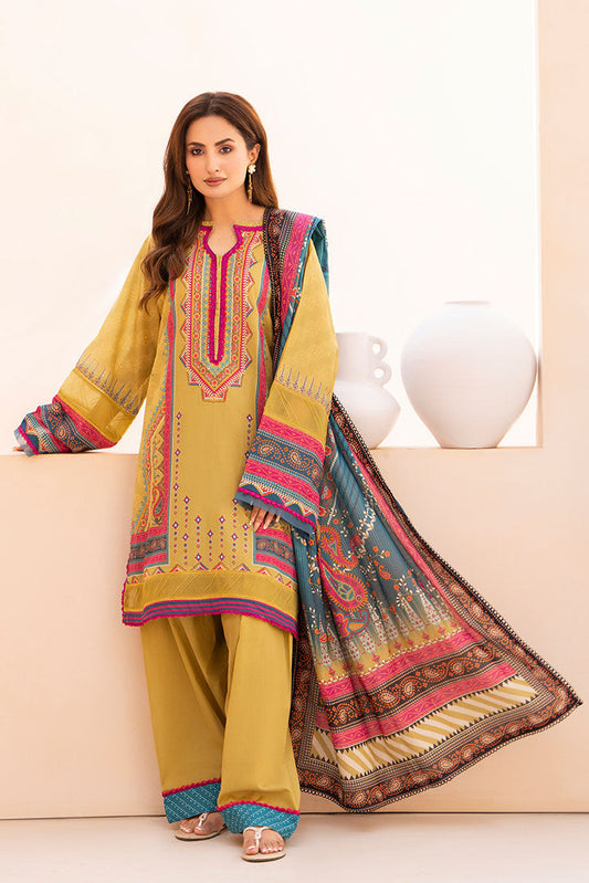 Picture of Ellena - 3-PC Unstitched Printed Lawn Suit - Available at Raja Sahib