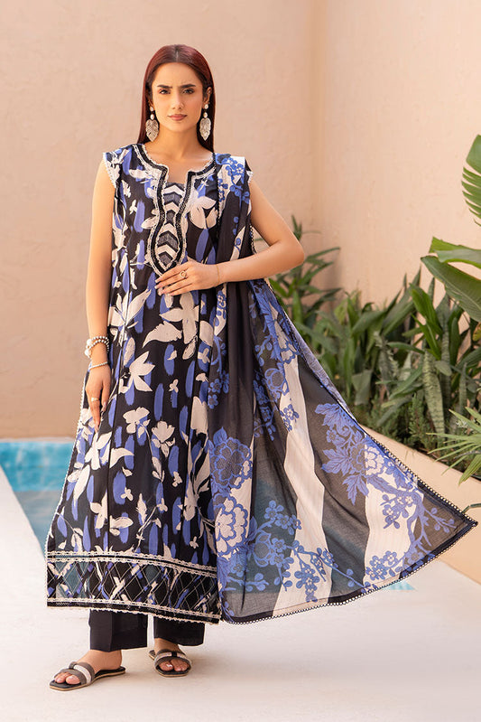 Picture of Ellena - 3-PC Unstitched Printed Lawn Suit - Available at Raja Sahib