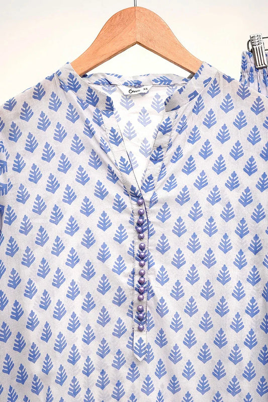 Picture of 6Teen - 2 Piece - Blue Printed Lawn Co-Ord Set - Available at Raja Sahib