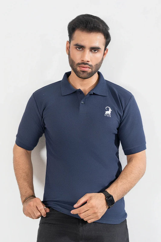 Picture of SA Pret - Navy Blue Polo Shirt - Available at Raja Sahib