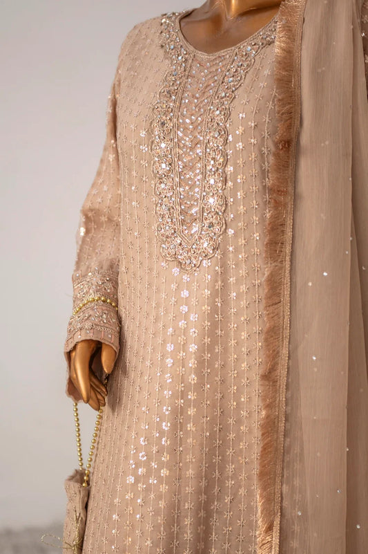 Picture of Saira Sultana - Gharara Collection - Roman - Sand - Available at Raja Sahib