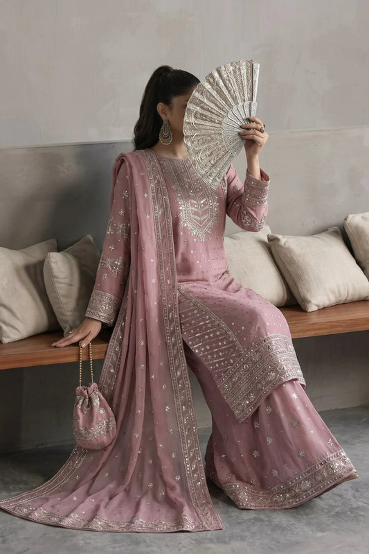Saira Sultana - Saba - T Pink - 4 Piece