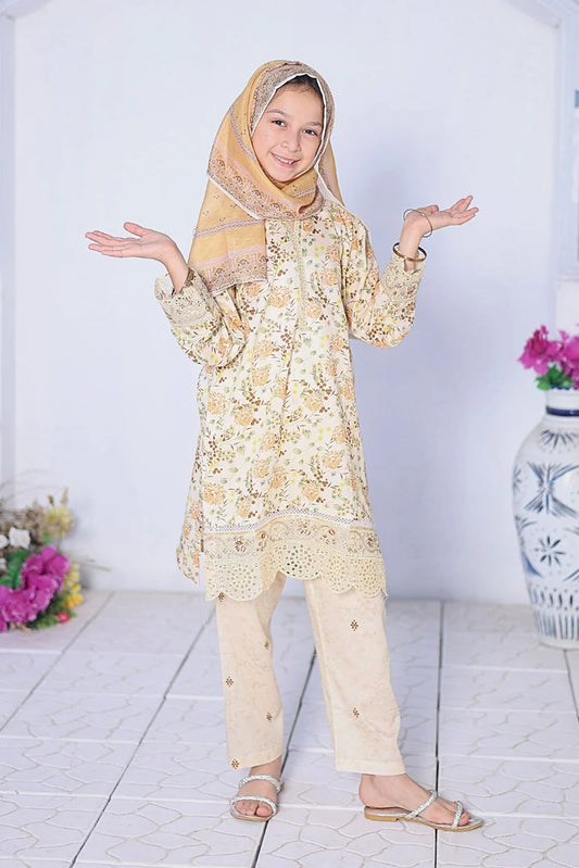 Suntex Fabrics - Printed Lawn Chikankari Embroidered Suit - 3 Piece