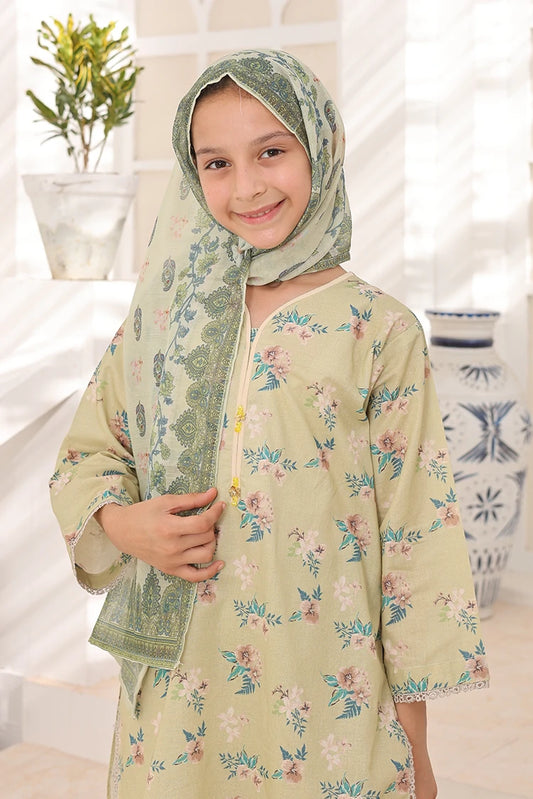Picture of Suntex Fabrics - Pistachio Printed Lawn Suit - 3 Piece - Available at Raja Sahib
