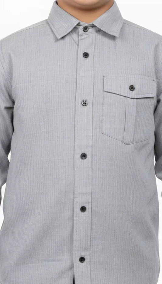 Picture of Peelu - Button Down Shirt - Grey - Available at Raja Sahib