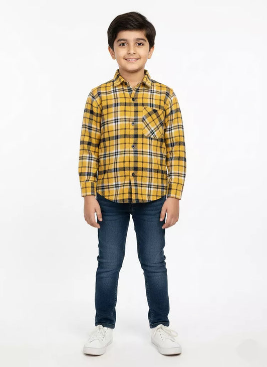 Picture of Peelu - Button Down Shirt - Yellow - Available at Raja Sahib