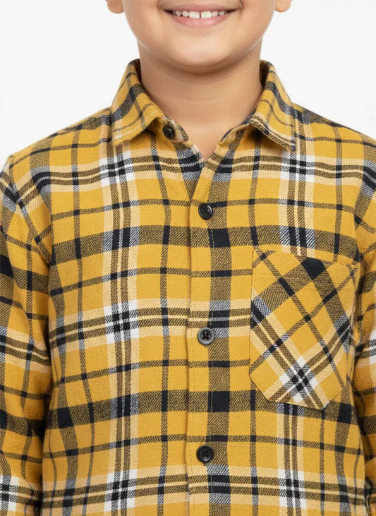 Picture of Peelu - Button Down Shirt - Yellow - Available at Raja Sahib