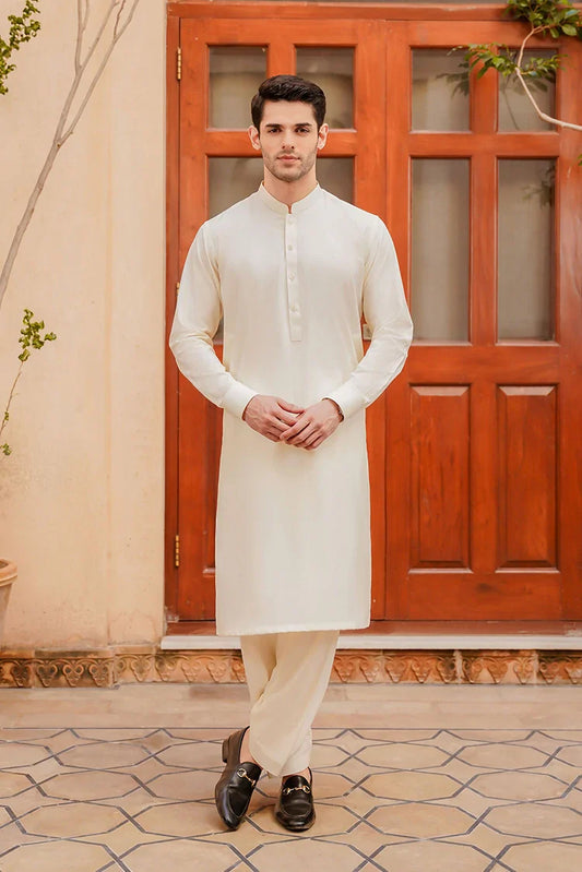 Picture of Divinely Crafted - Misaal '25 - Eggshell White - Boski - Available at Raja Sahib