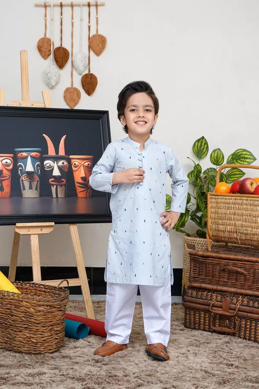 Maqsood Garments - Kid's Kurta - Ice Blue