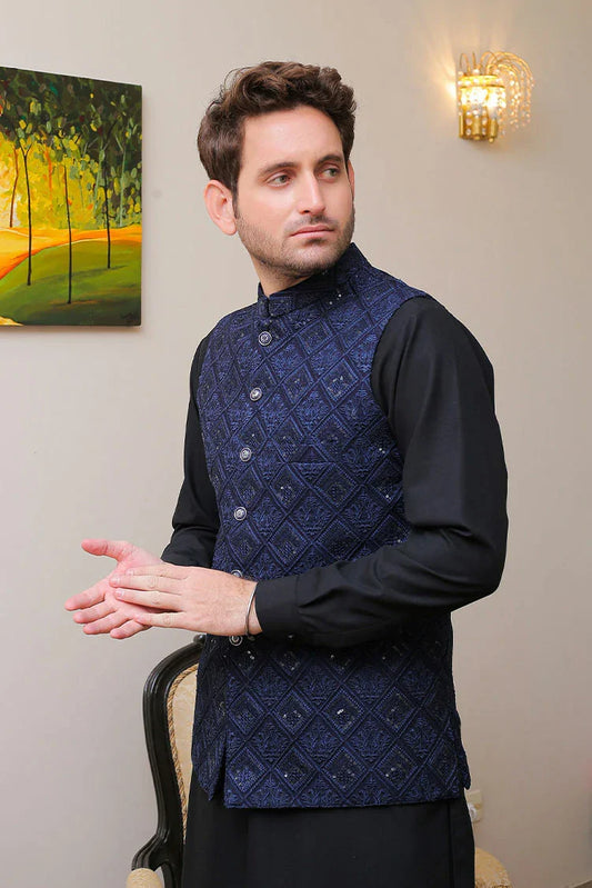 Picture of Real Image - Men's Waistcoat - OW-008 - Available at Raja Sahib