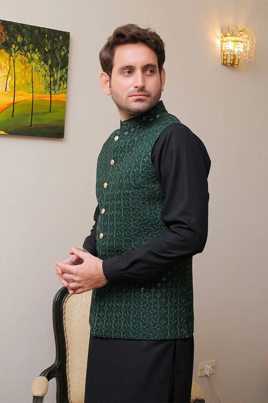 Picture of Real Image - Men's Waistcoat - OW-009 - Available at Raja Sahib