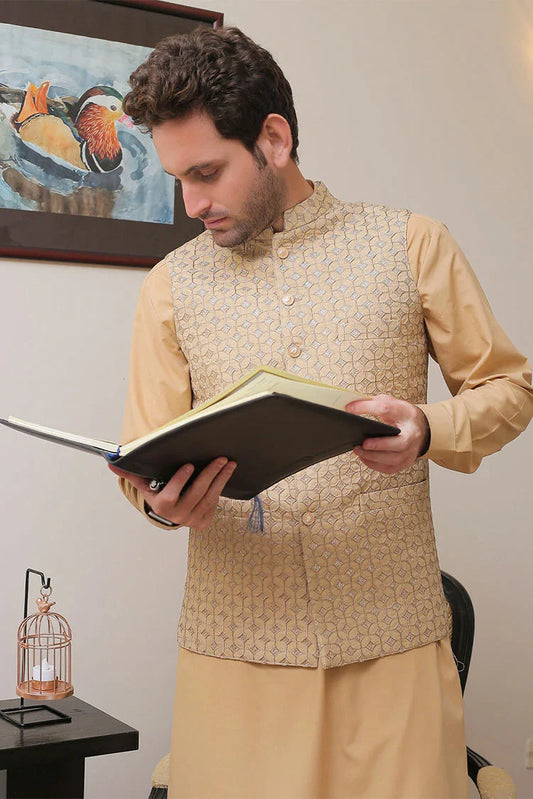 Picture of Real Image - Men's Waistcoat - OW-011 - Available at Raja Sahib