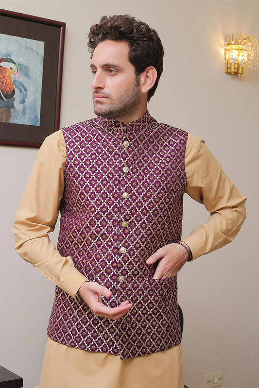 Picture of Real Image - Men's Waistcoat - OW-013 - Available at Raja Sahib