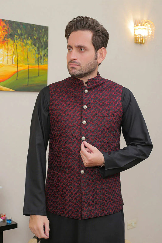 Picture of Real Image - Men's Waistcoat - OW-014 - Available at Raja Sahib
