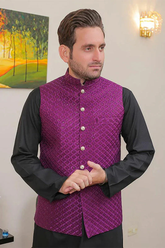 Picture of Real Image - Men's Waistcoat - OW-018 - Available at Raja Sahib