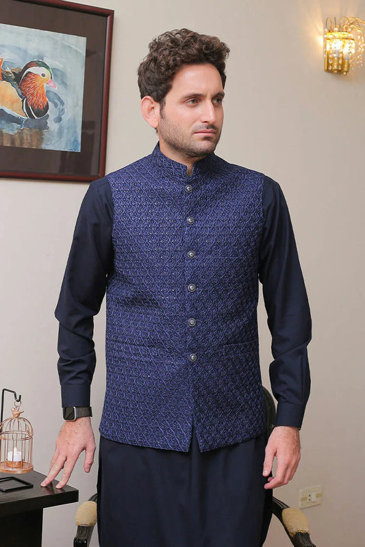 Picture of Real Image - Men's Waistcoat - OWP-021 - Available at Raja Sahib