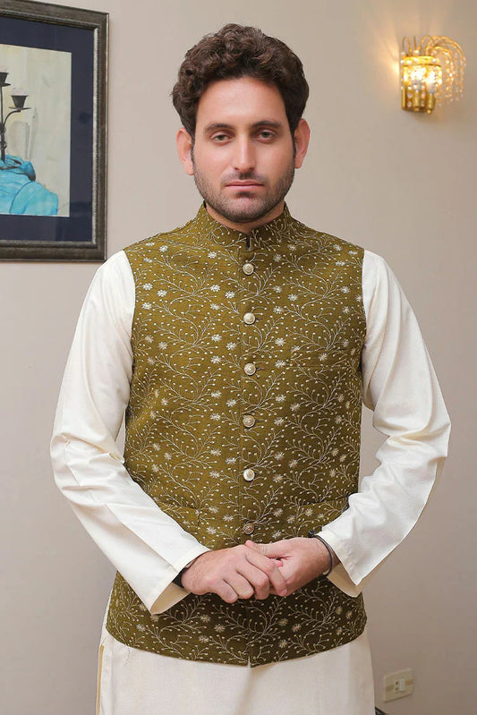 Picture of Real Image - Men's Waistcoat - OWP-022 - Available at Raja Sahib