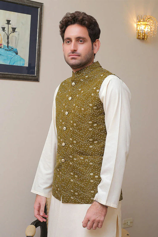 Picture of Real Image - Men's Waistcoat - OWP-022 - Available at Raja Sahib