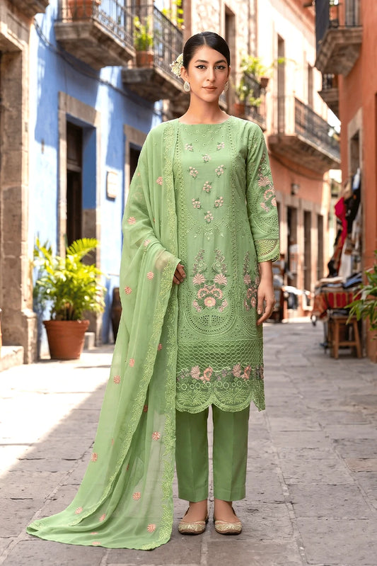 Maherposh - Luxury Festive Embroidered Lawn Suit - 3 Piece