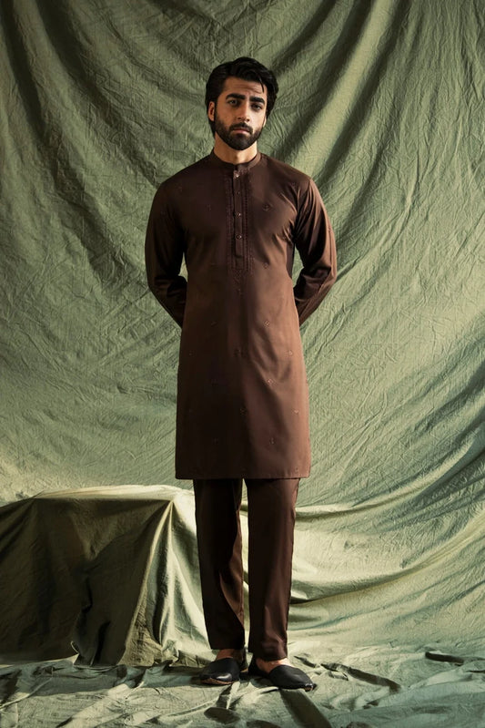 Dynasty - Embroidered Kurta Trouser