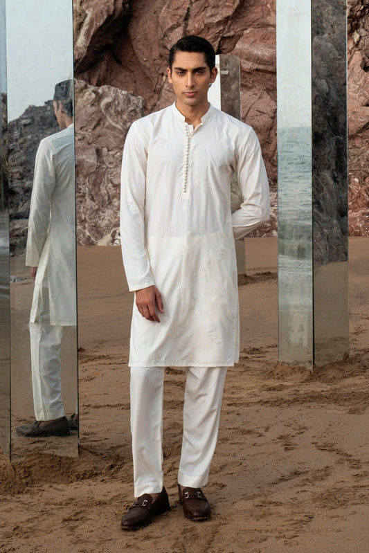 Dynasty - Embroidered Kurta Trouser