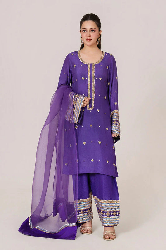 Picture of Stitch Vibes - Violet Mist Dress - Available at Raja Sahib
