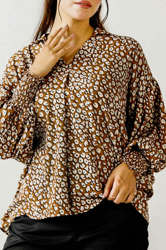 Picture of Peelu - Printed Top with Cuff Details - Available at Raja Sahib