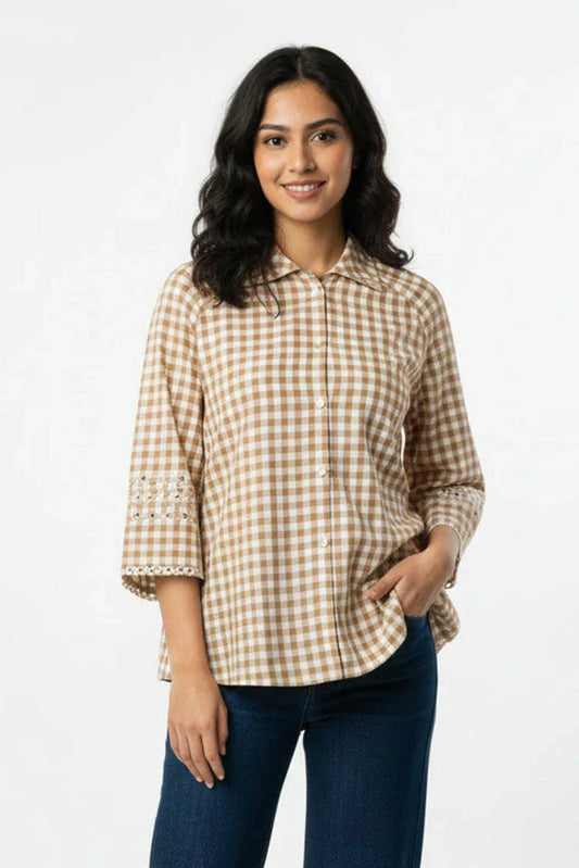 Picture of Peelu - Embroidered Top - Available at Raja Sahib