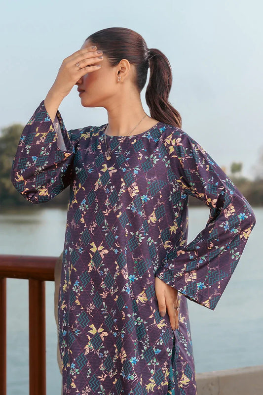 Picture of Tasneem Shamim - Viola - Crepe - Co-ords - Available at Raja Sahib