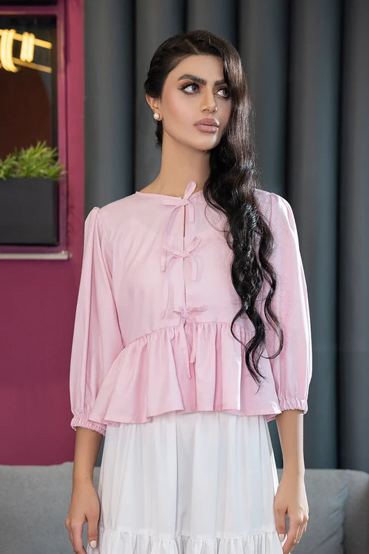 Picture of The Slay Wear - Evermore Work Wear - Essential Bow Top - Available at Raja Sahib