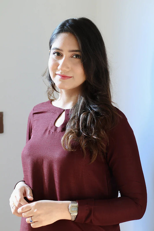 Picture of Zauk - 2 Piece - Maroon - Available at Raja Sahib