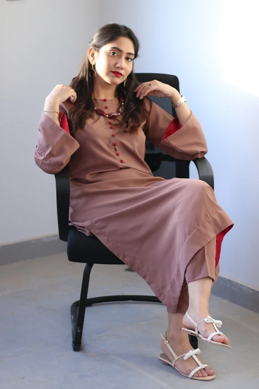 Picture of Zauk - 2 Piece - Rust - Available at Raja Sahib